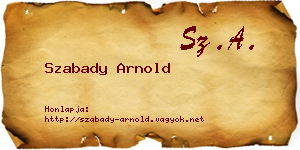 Szabady Arnold névjegykártya
